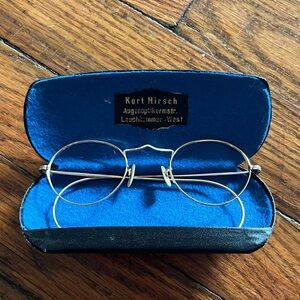 Vintage 1920s Kurt Hirsch Gold Round Glasses